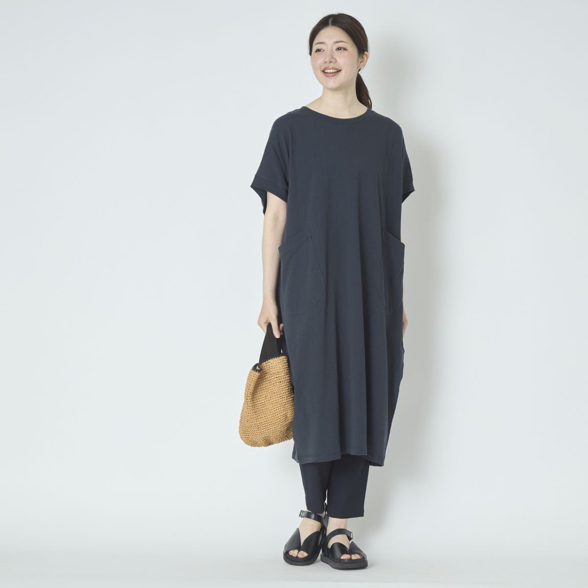 TANG./空紡糸天竺ワンピース